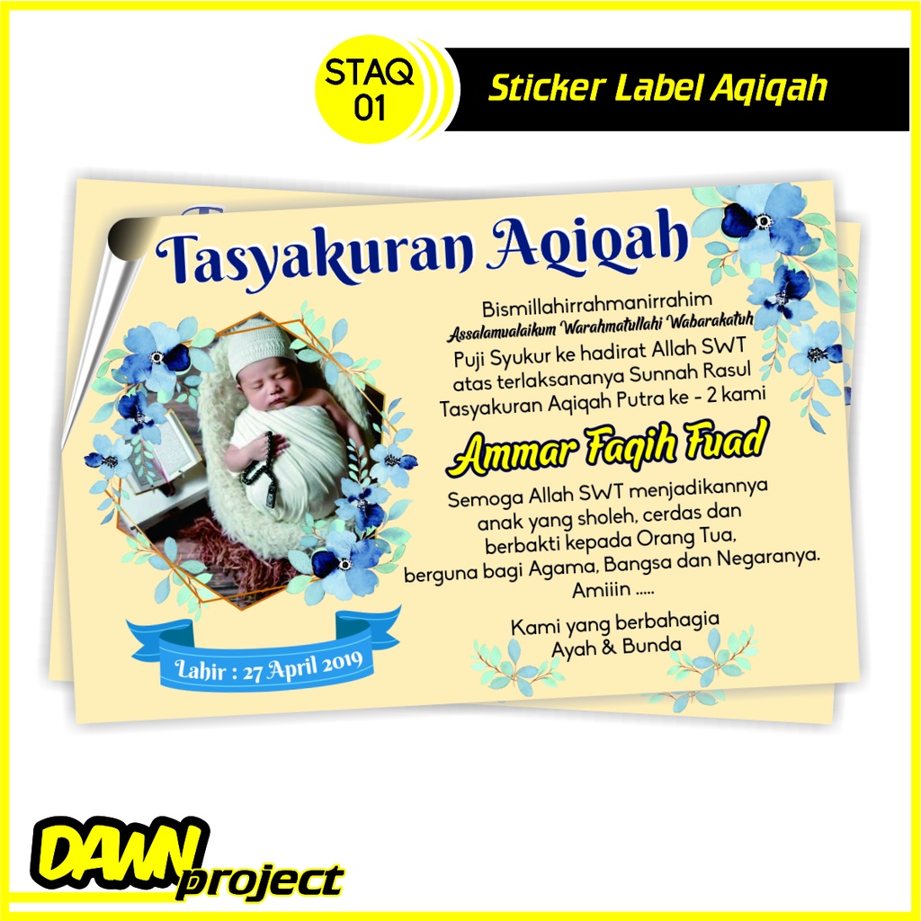 Jual Sticker Tasyakuran Aqiqah | Shopee Indonesia