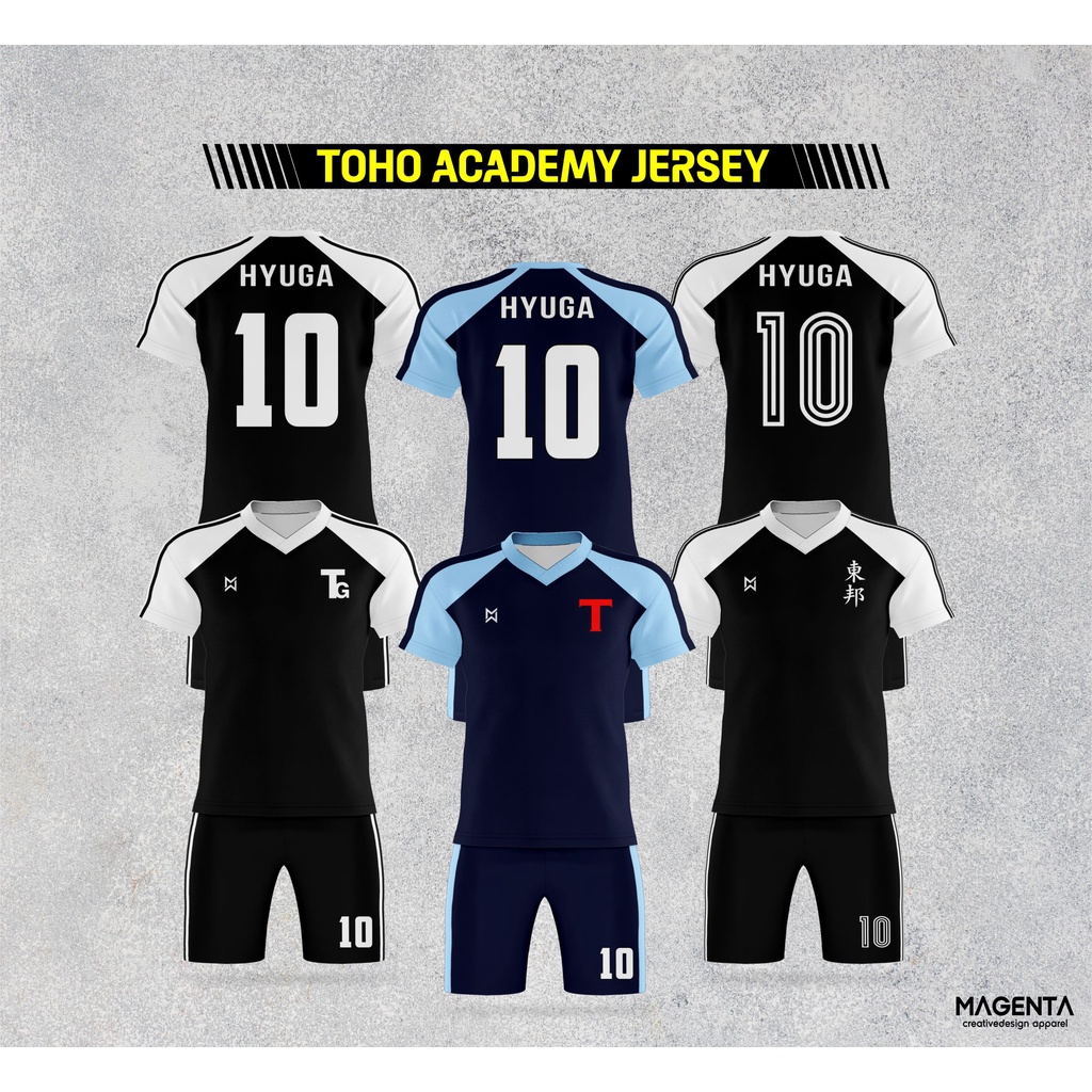 Jersey Futsal Tim TOHO ACADEMY Captain Tsubasa Full Printing / Setelan Futsal / Baju Bola