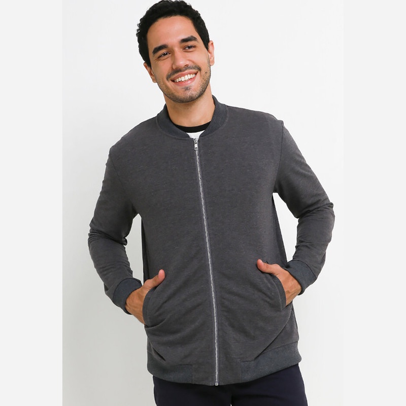 Tolliver Relaxed Bomber Jacket Pria