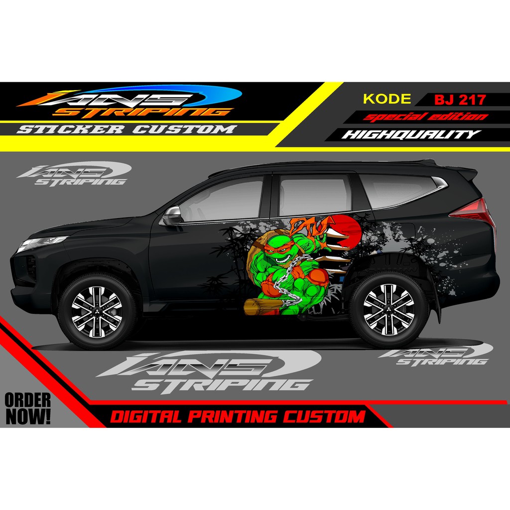 VARIASI STIKER MOBIL PAJERO SPORT, INOVA, FORTUNER