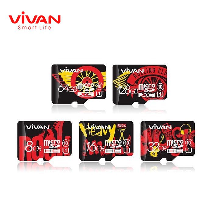 Micro SD VIVAN V128U10 128GB Memory Card Class 10 TF Card Speed 10MB/S - Garansi Resmi 5 Tahun