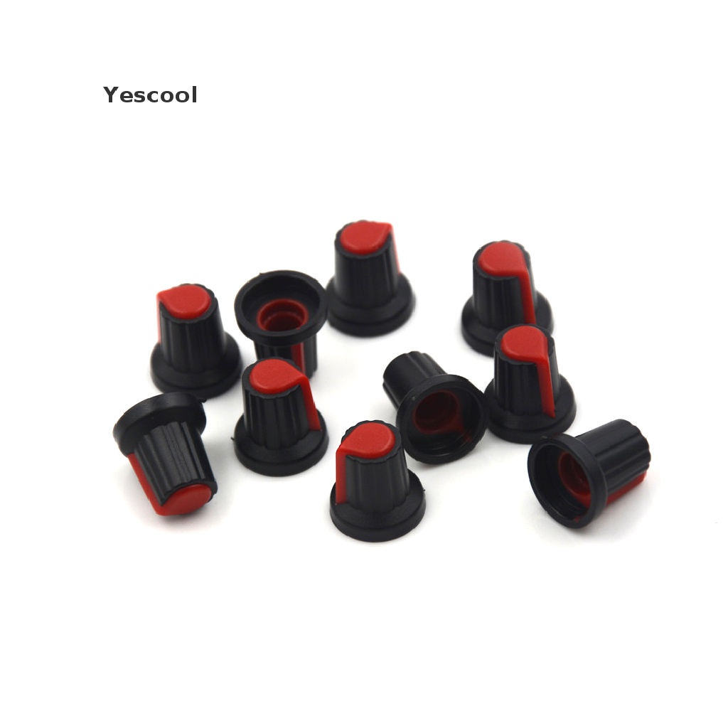 Yescool 10Pcs Kenop Potentiometer Shaft Kontrol Putar 15mm X 17mm