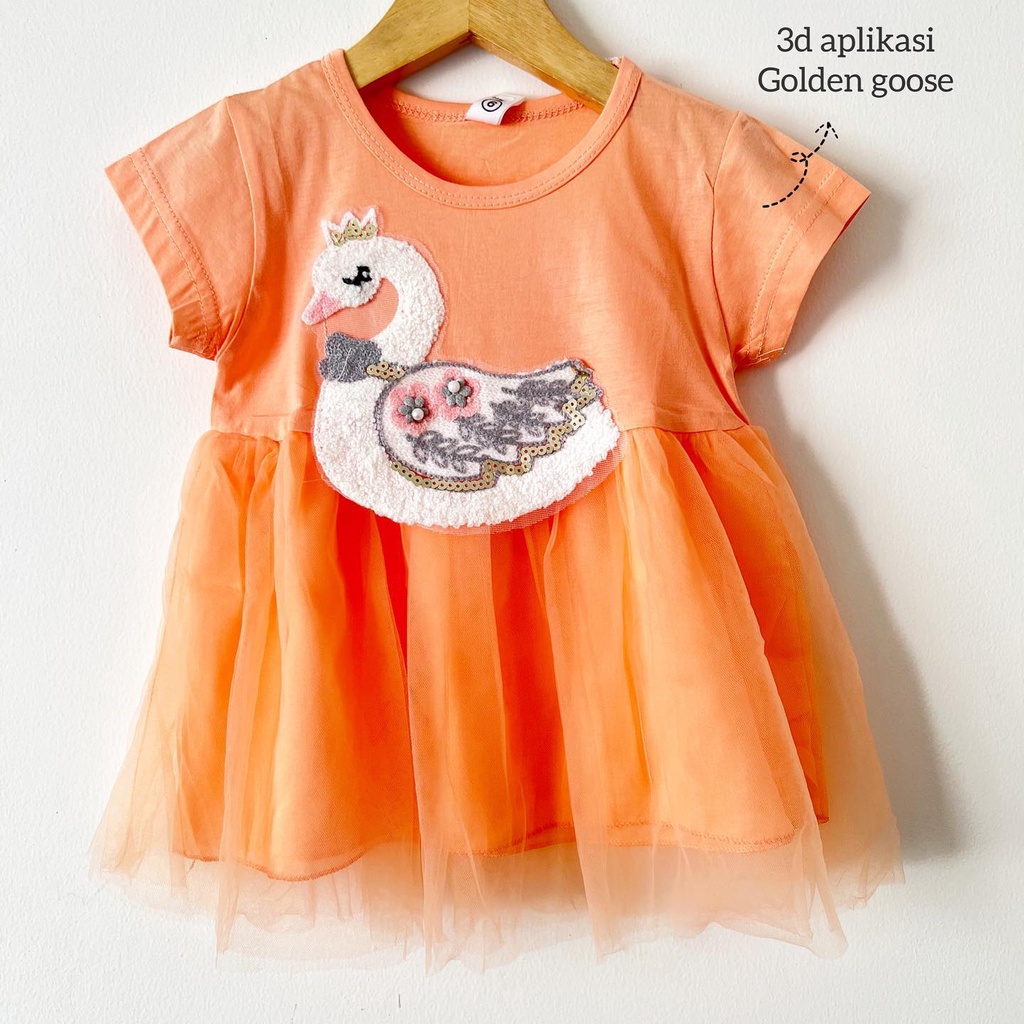 SIMPLE SLEEPING MEOW / DUCKY / BLACK LUCKY CAT / GOLDEN GOOSE Dress Import Dress anak Tas perempuan pergi lucu fashion bayi pakaian cewe murah Terlaris Babeebabyshop