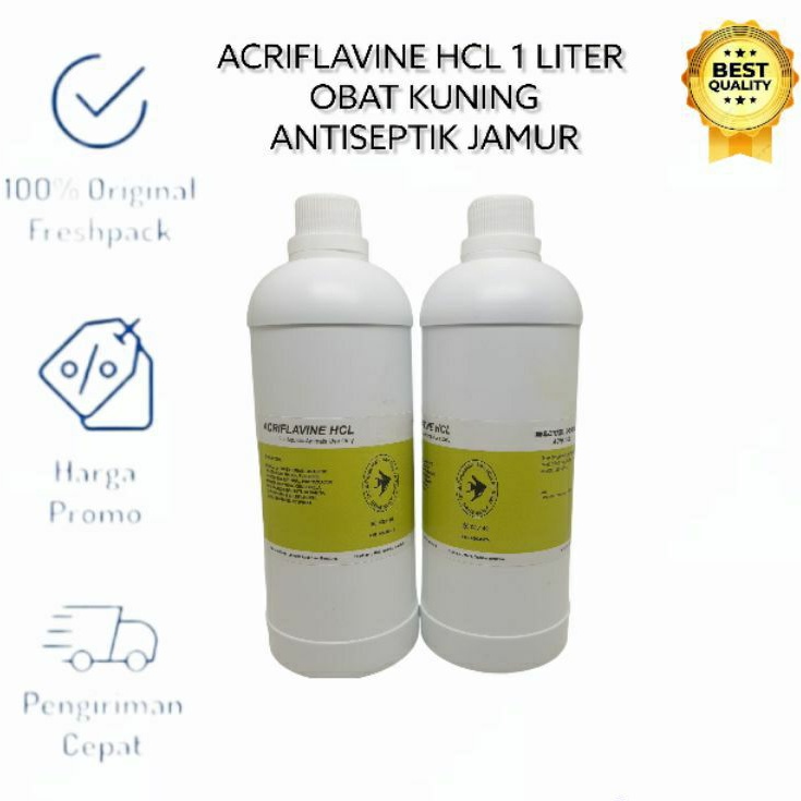 ACRIFLAVINE HCL 1 LITER OBAT KUNING ANTISEPTIK JAMUR VITAMIN IKAN HIAS