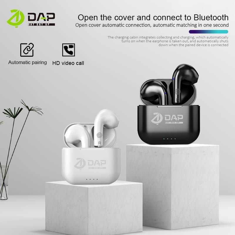 DAP Earphone Airbuds D-T02 Waterproof IPX4 Semi-In-Ear TWS True