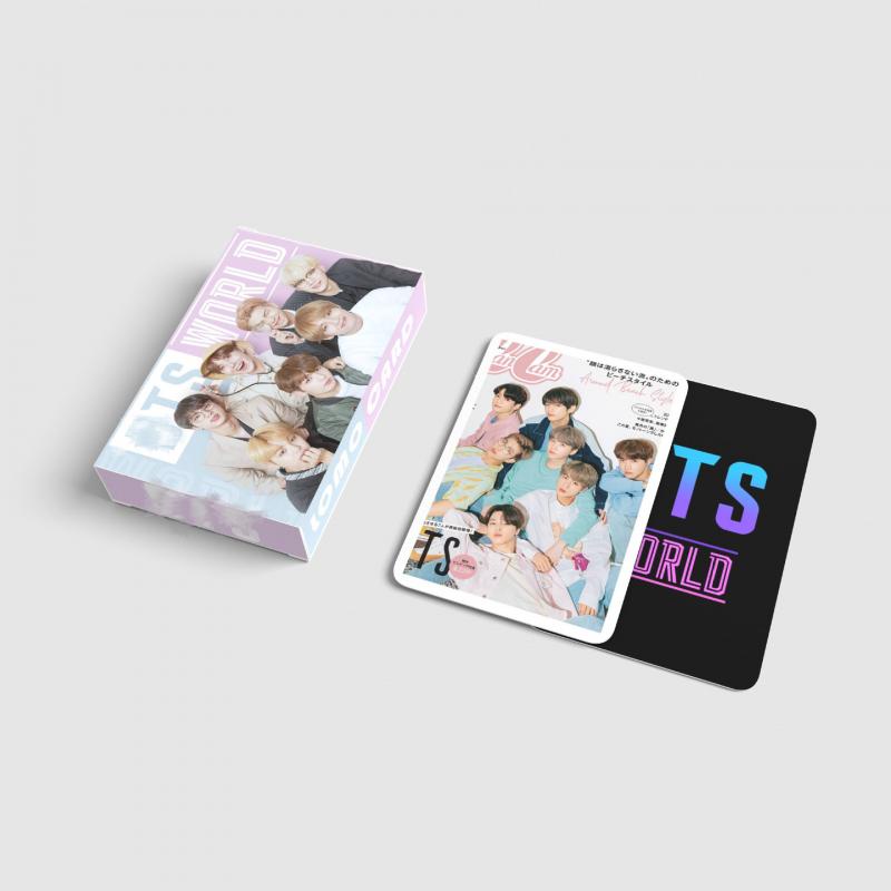 55pcs / Set Kartu Lomo Foto Kpop BTS JIMIN RM SUGA JHOPE JIN Untuk Koleksi Fans