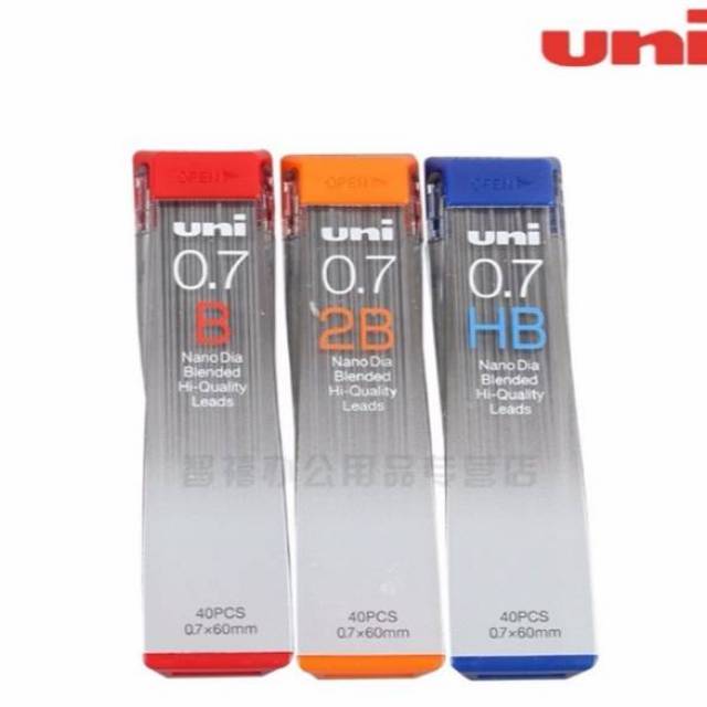 Uni Nano Dia Pencil Lead 0.7mm Isi Pensil 5x Lebih Kuat