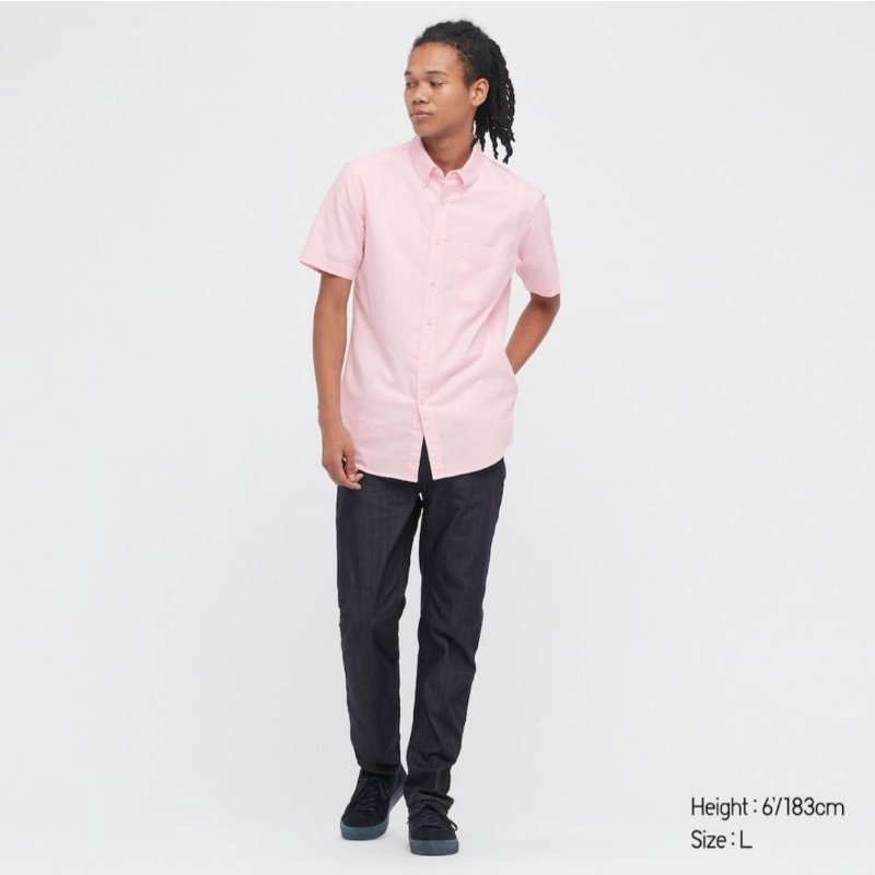 UNIQLO - Kemeja Oxford Slim Fit Lengan Pendek