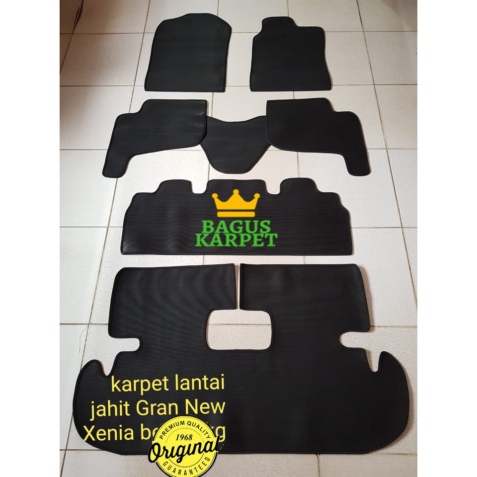 BagusKarpet - Karpet Karet Mobil Daihatsu Xenia 2019-2021 Black Tipe Jahit Fullset