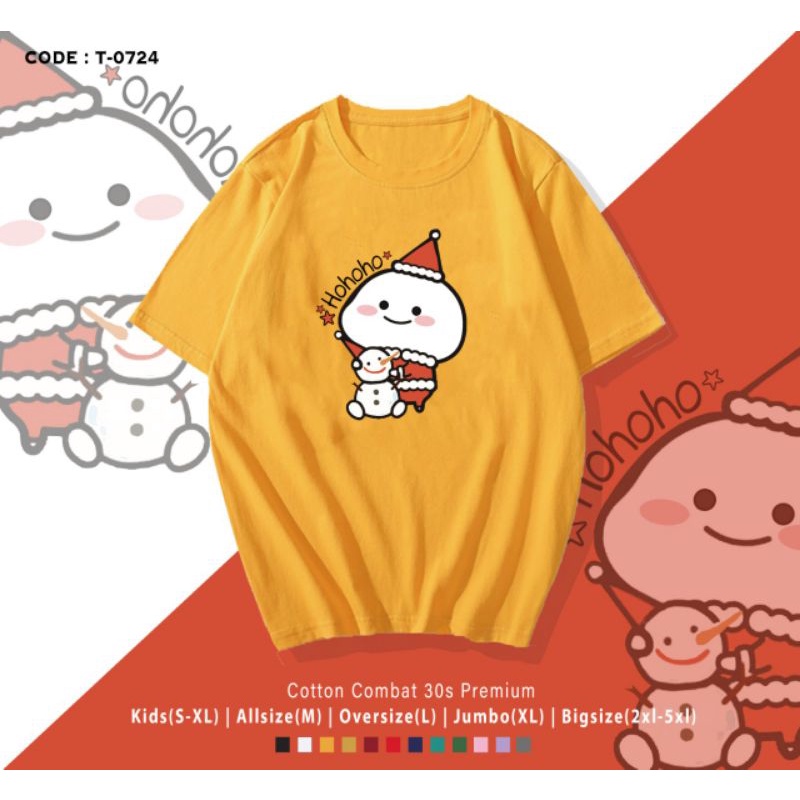 KAOS NATAL PENTOL SNOWMAN/T-SHIRT CHRISTMAS PENTOL SNOWMAN