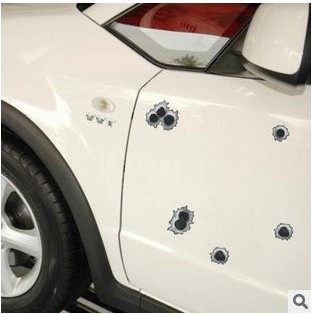 New  sticker peluru bekas tembak lubang mobil