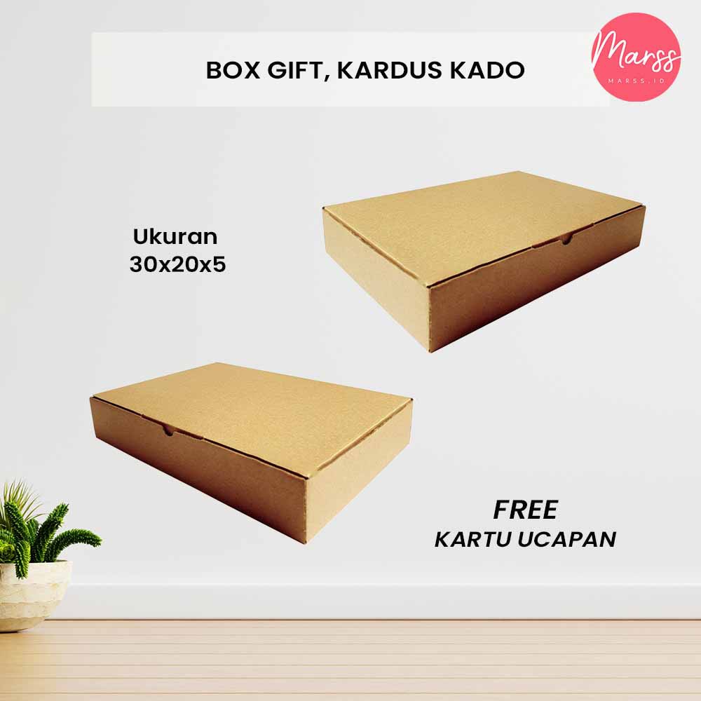 

[ Marss.id ] Kardus Kado Box Gift Karton Hampers Ukuran 30x20x5