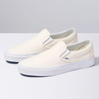 vans slip on cream white