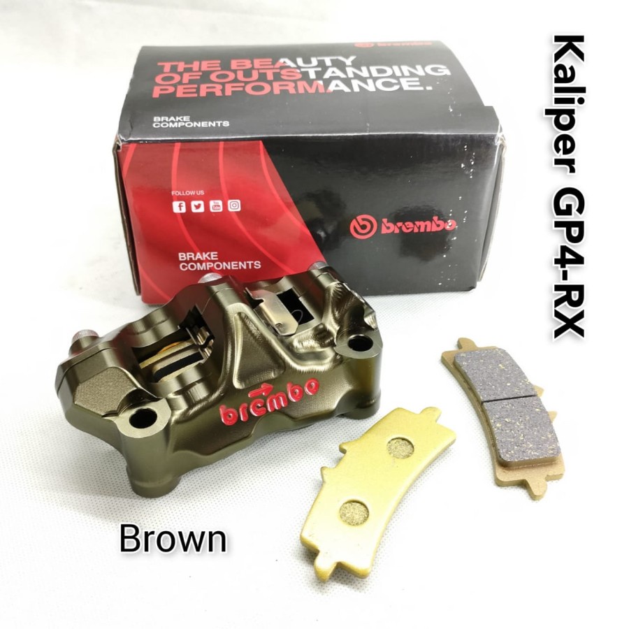 Jual Brembo Caliper GP4RX CNC 100mm BROWN Kaliper GP4RX 100 mm