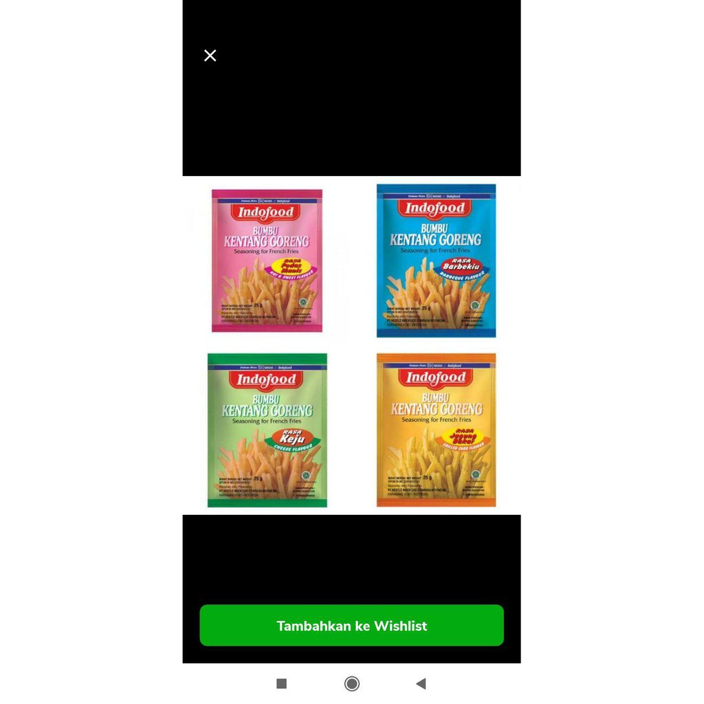 

Indofood Bumbu Kentang Goreng 25 Gr