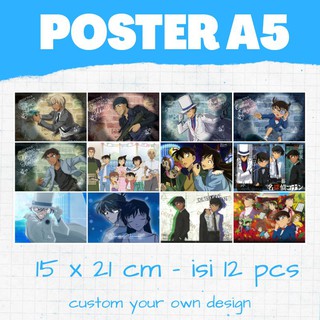 Jual 12 Poster A5 Hiasan Dinding Dekorasi Anime Detective Conan ...