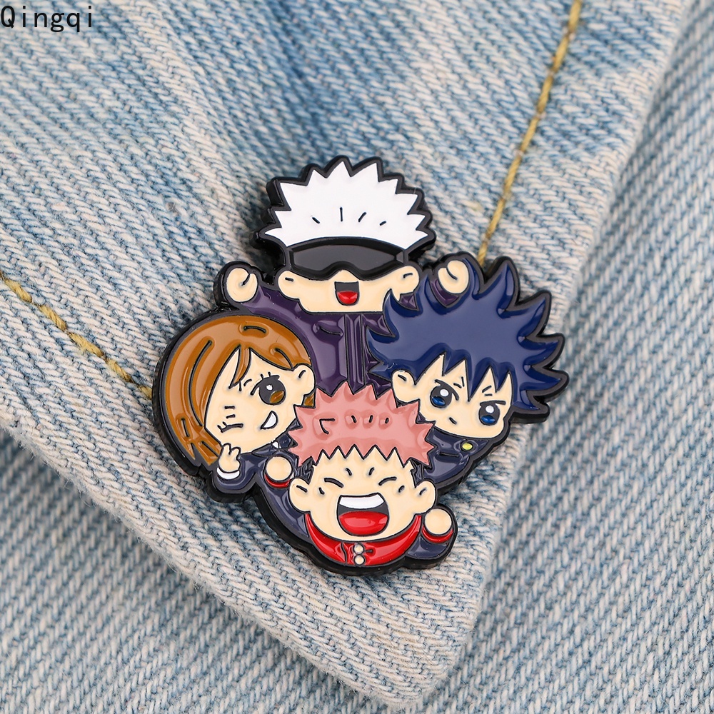 Bros Pin Enamel Desain Kartun Anime Jepang Jujutsu Kaisen