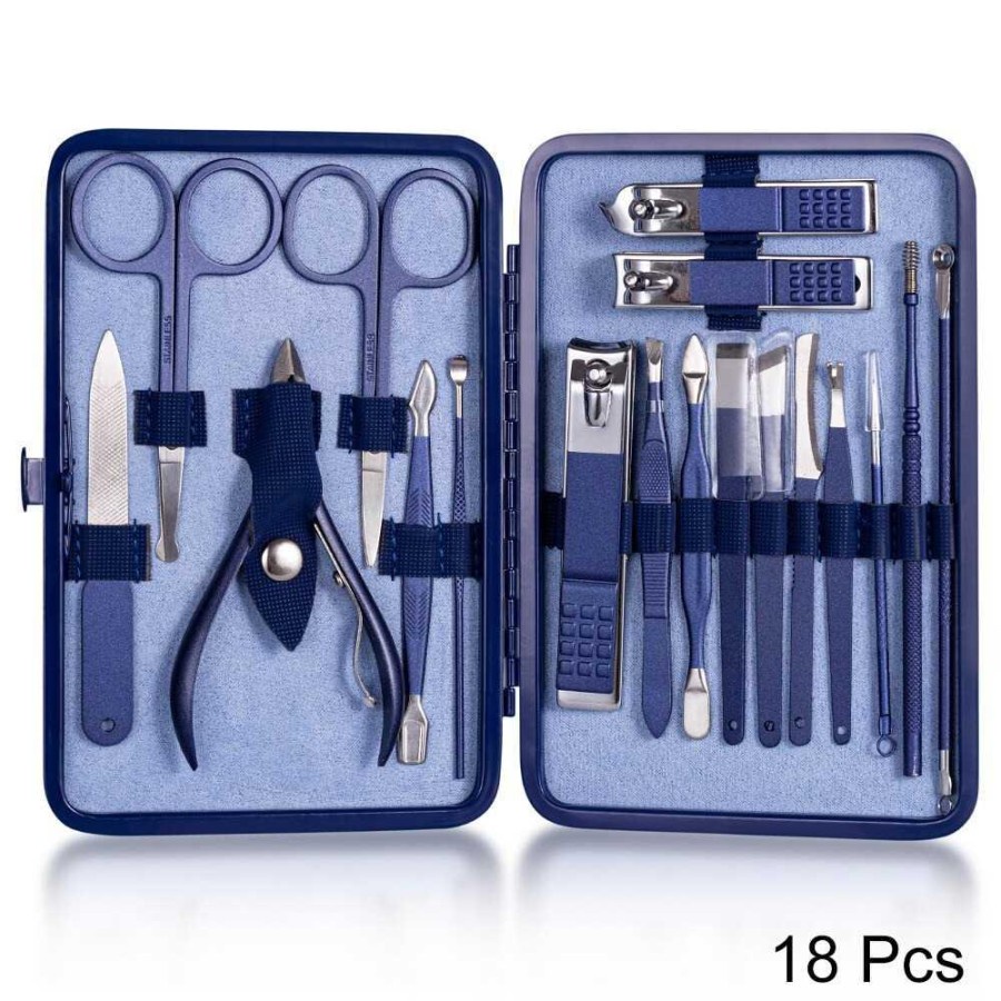 Gunting Kuku Nail Art Set Manicure Pedicure 18 PCS - LM302 - Blue