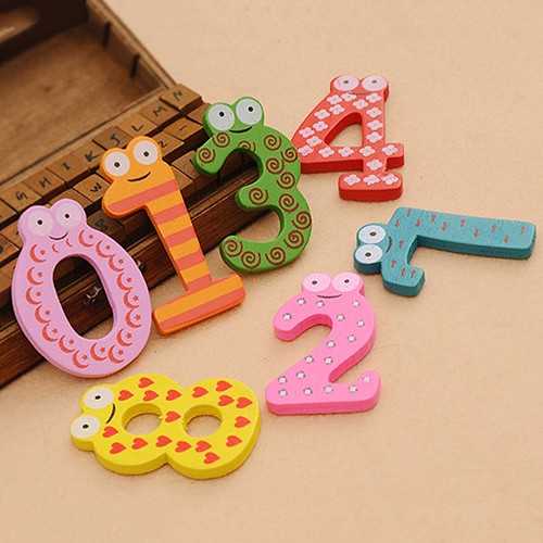  COD T Mainan Anak 10Pcs Magnet Kulkas Bahan Kayu Lucu 