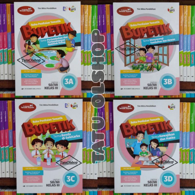 Buku Bupetik SD Kelas 3 Paket Semester 1 Jilid 3a 3b 3c 3d Kurikulum 2013 Revisi Original