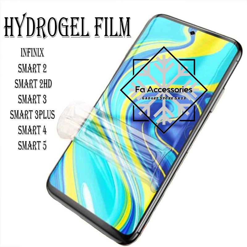 FA ANTI GORES JELLY HYDROGEL INFINIX SMART 2 3 3PLUS 4 5 5PRO PRO 6 7 2HD FULL SCREEN PROTECTOR SHOCK HD PLUS