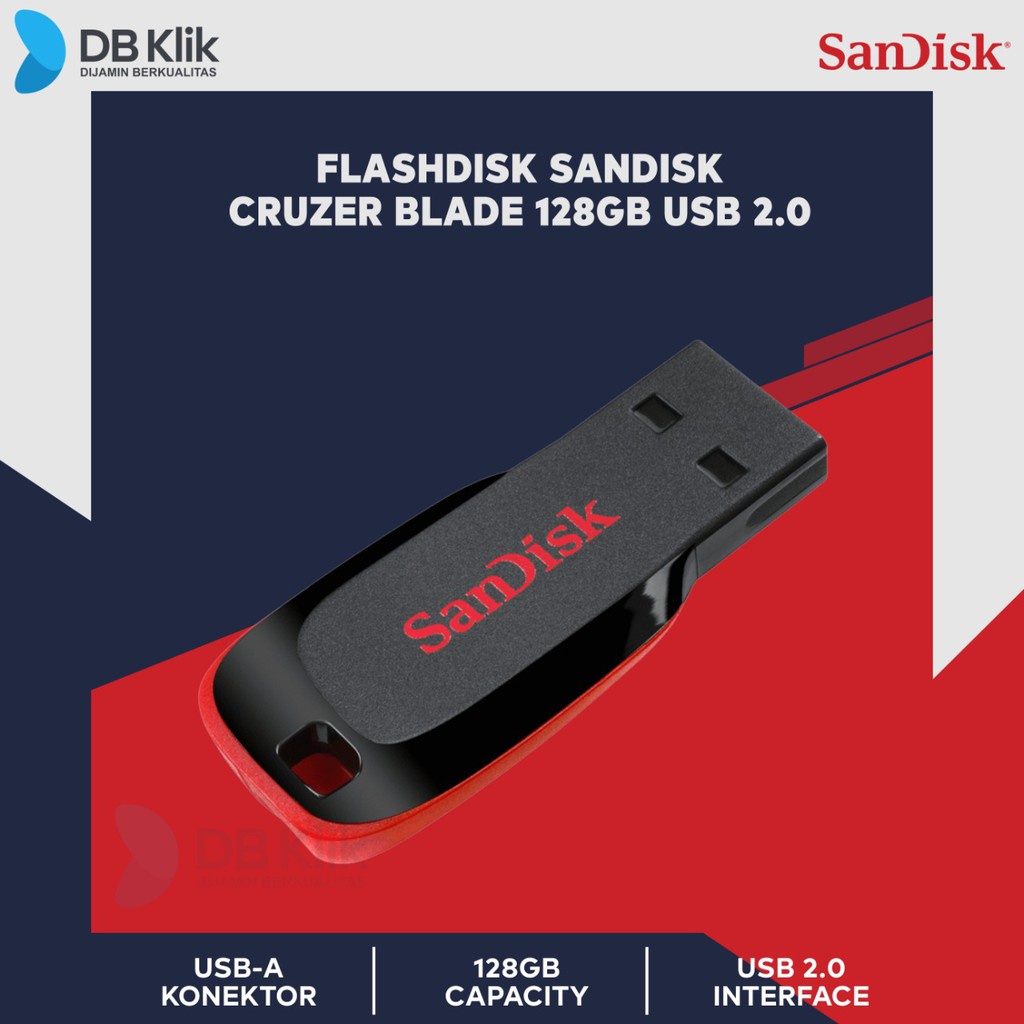 Flashdisk Sandisk Cruzer Blade 128GB USB 2.0 - USB Sandisk 128GB