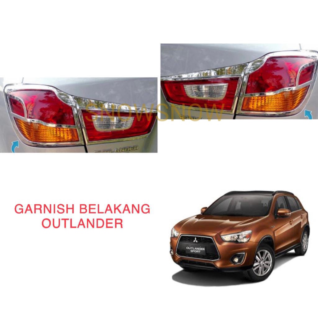 Garnish Lampu Belakang Mitsubishi Outlander Chrome