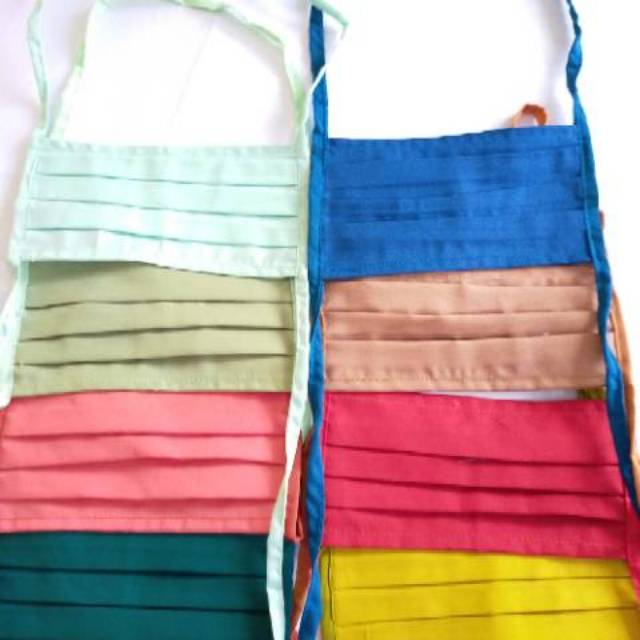 Hijab - Masker kain katun hijab tali sambung putus