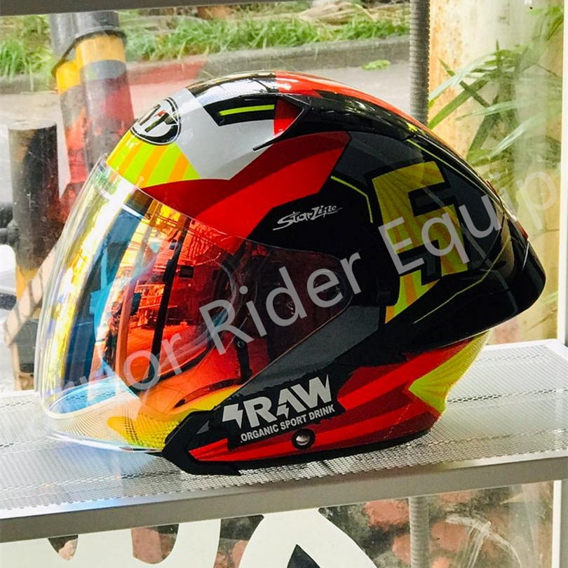 Original KYT NFJ Visor Lens Iridium Visor Lens Revo Kaca NF-J Kaca Dengan LOGO KYT Dan Kemasan KYT