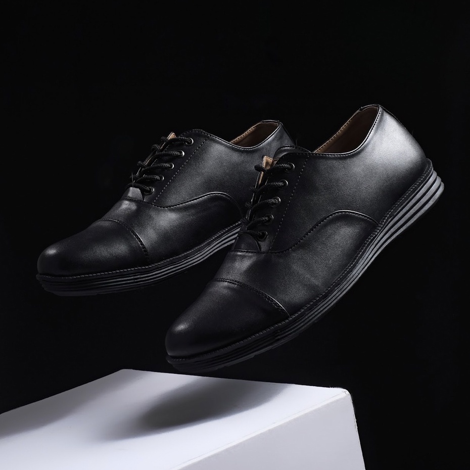 OXFORD MANA BLACK |ManNeedMe x Monday| Sepatu Pantofel Pria Formal ORIGINAL