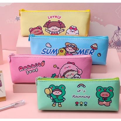 

Tempat Pensil - Dompet pensil PU Bunny girl Tempat pensil kulit PU