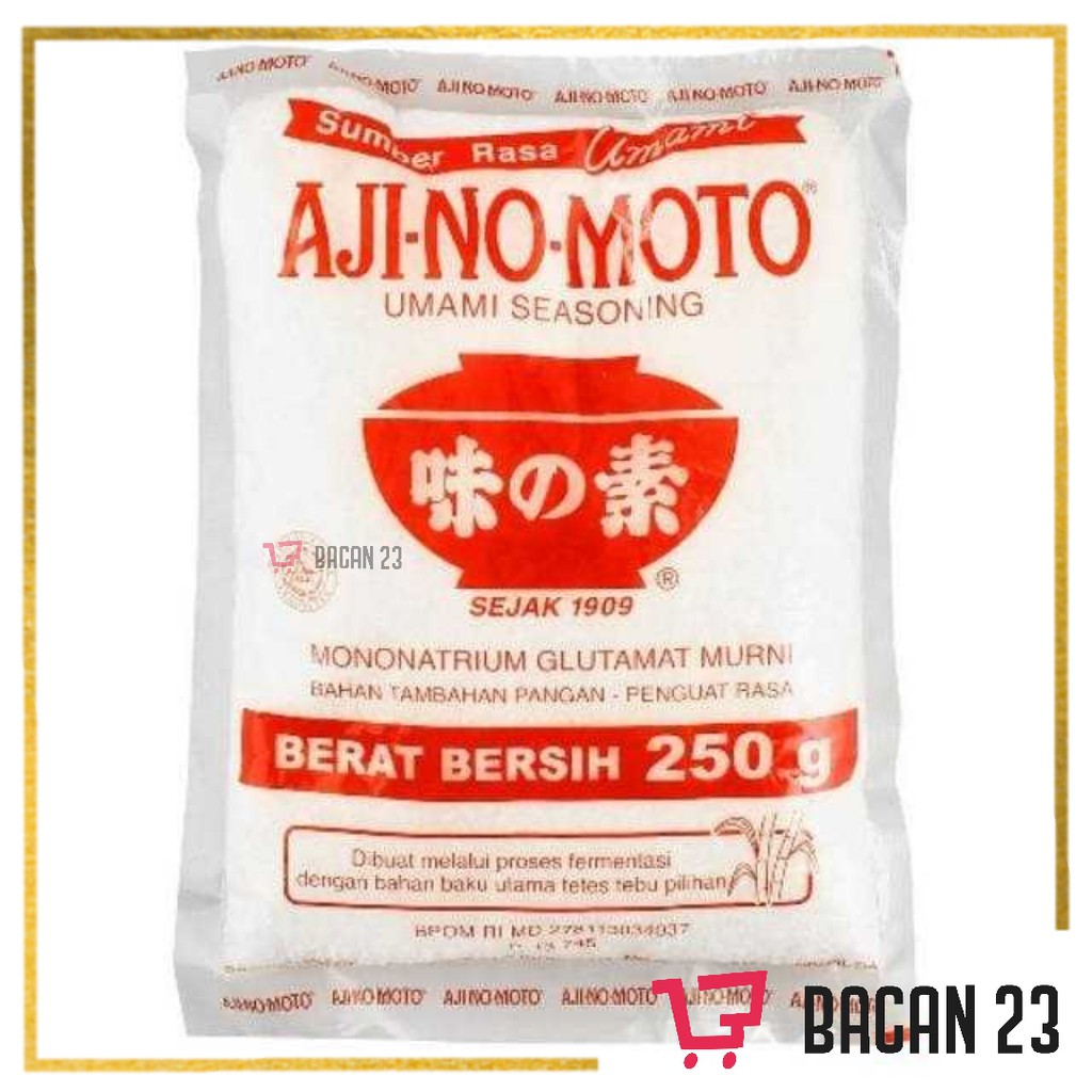 

Vetsin Ajinomoto (250gr) / Vitsin - Micin Penyedap Rasa Masakan / Bacan 23 - Bacan23