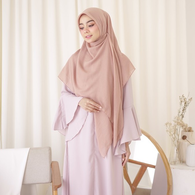 Lozy Hijab - [Defect] Mima Square Syari ( Hijab Segiempat Voal )-Wheat