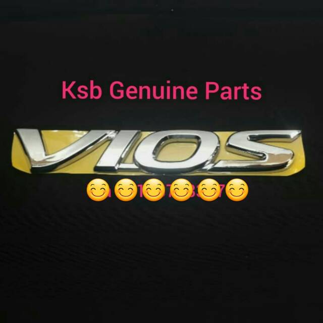 Emblem Logo Tulisan Vios Pintu Bagasi Belakang Original Asli