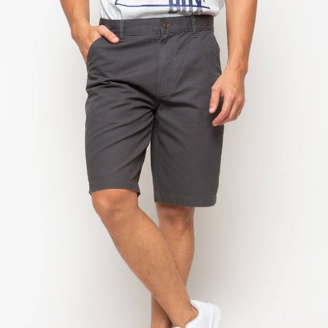 Celana Pendek Chinos Pria - Cole Grey