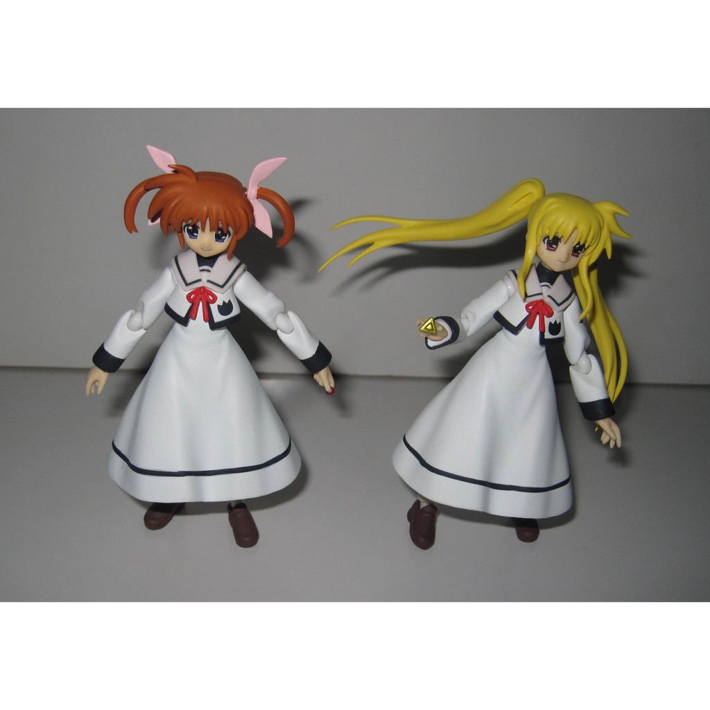 Action Figure Figma Nanoha Takamachi Figma Fate T Harlaown School Uniform Original