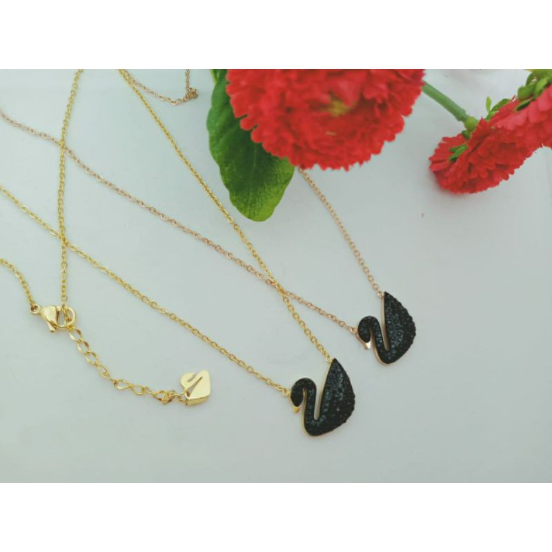 Fourfashion Kalung Titanium Angsa Black Premium