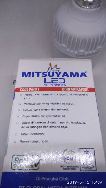 BOHLAM LAMPU LED MITSUYAMA 15W 15 WATT ORIGINAL