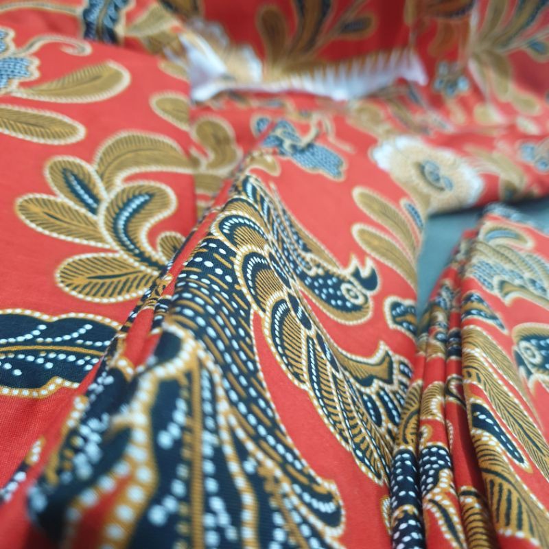 Kain Batik Banyumasan / Kain Bahan Batik Orange Prima Halus Lembut Khas Banyumasan