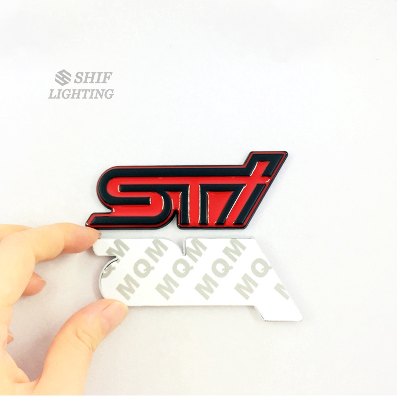 1pc Stiker Emblem Logo STI Bahan Metal Untuk Dekorasi Mobil SUBARU STI