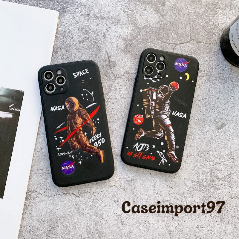 SOFT CASE ASTRONOT NASA TPU BLACK CASING FOR OPPO A5S F9 A7 A11K A12 2020 A52020 A9 2020 A15 A15S A1