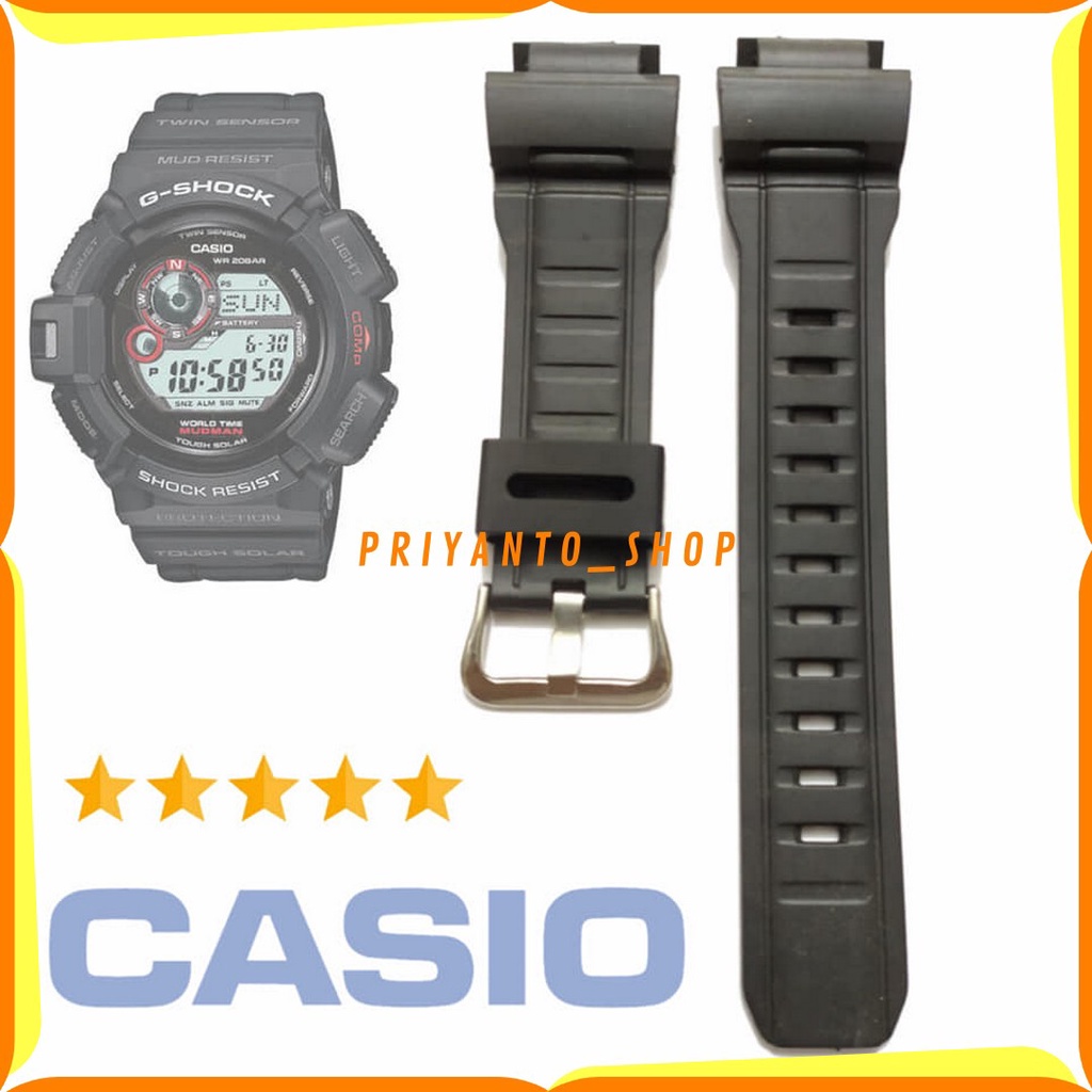 Strap Tali Jam Tangan Casio G-Shock G-9300 MUDMAN/Strap G-SHOCK G-9300 Black