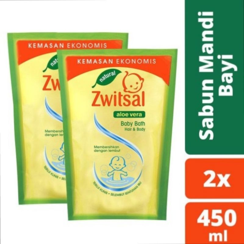 Zwitsal Hair and Body Baby Bath 450 ml beli 1 gratis 1 / Zwitsal 450 ml kemasan hemat