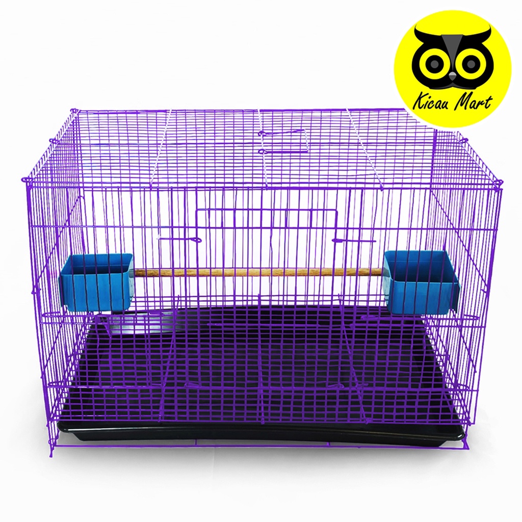 KANDANG KUCING KANDANG KELINCI KANDANG HAMSTER KANDANG SUGAR GLIDER SANGKAR RUMAH KANDANG HEWAN BESI LIPAT SIZE MEDIUM SEMPATI 45UMSM-UNGU