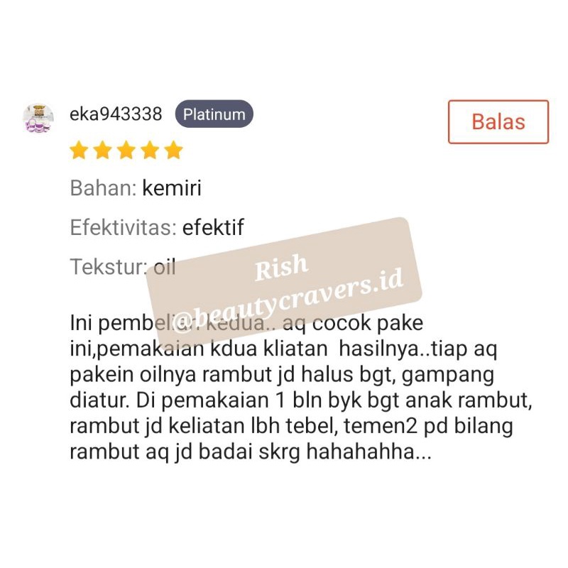 Rish' Minyak Kemiri Asli 60ml