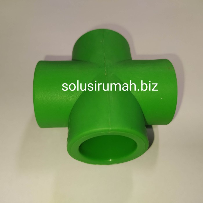 KRES CROSS 25MM PPR ASLI ID 24MM KELEN GREEN PARALON PLASTIK 4 LUBANG