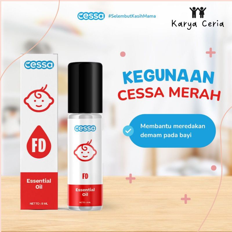 Cessa Fever Drop - Essential Oil Penurun Panas dan Demam Bayi Warna Merah