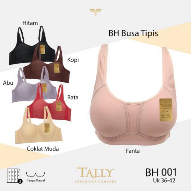 BH TALLY 001 BRA MOTIF BERPORI MENYERAP KERINGAT SANGAT LARIS