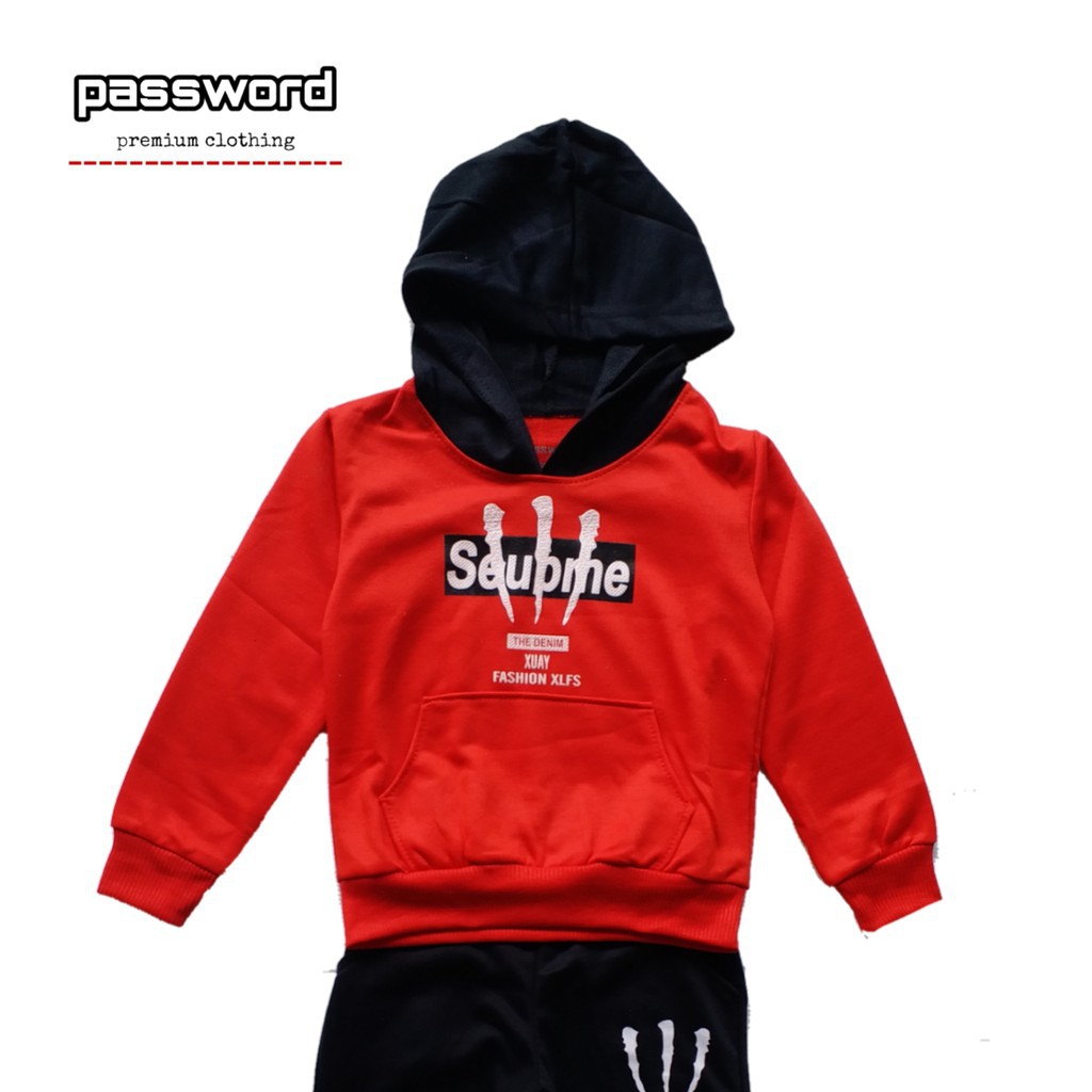 plazababyku PASSWORD CLAW DENIM Setelan Sweater 1 - 7 Tahun Baju Anak BerKualitas