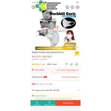 masker duckbill garis alkindo